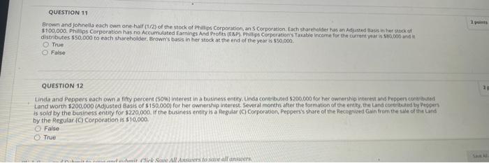  Brown and johnelio each own one half (t /2) of the