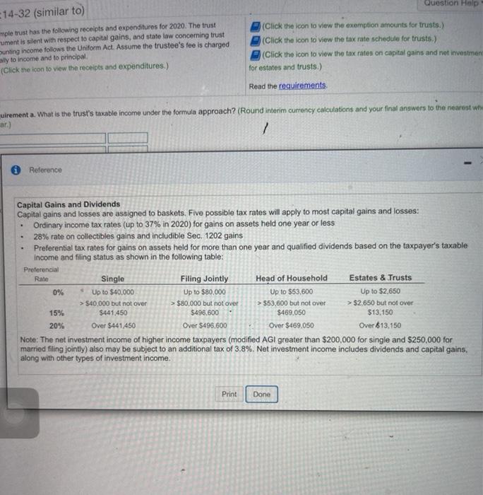 income and to principal (Click the icon to view the monipts and