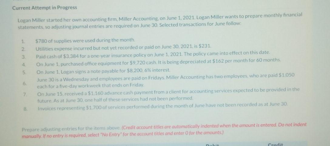 were used during the month Utilities expense incurred but not yet recorded