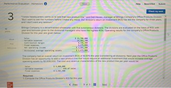  Performance Evaluation - Homework 3 10 points Book Pres Sehatices Saved