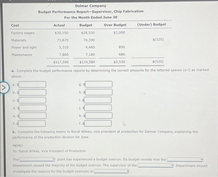for Delmar Company, a manufacturer of light duty motors, follow: Delmar Company