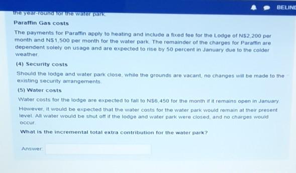possibility of accidents in the colder month of January, Bukalo Park Resort