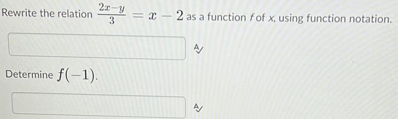 Rewrite the relation 3 f(l). Determine 2 as a function f of