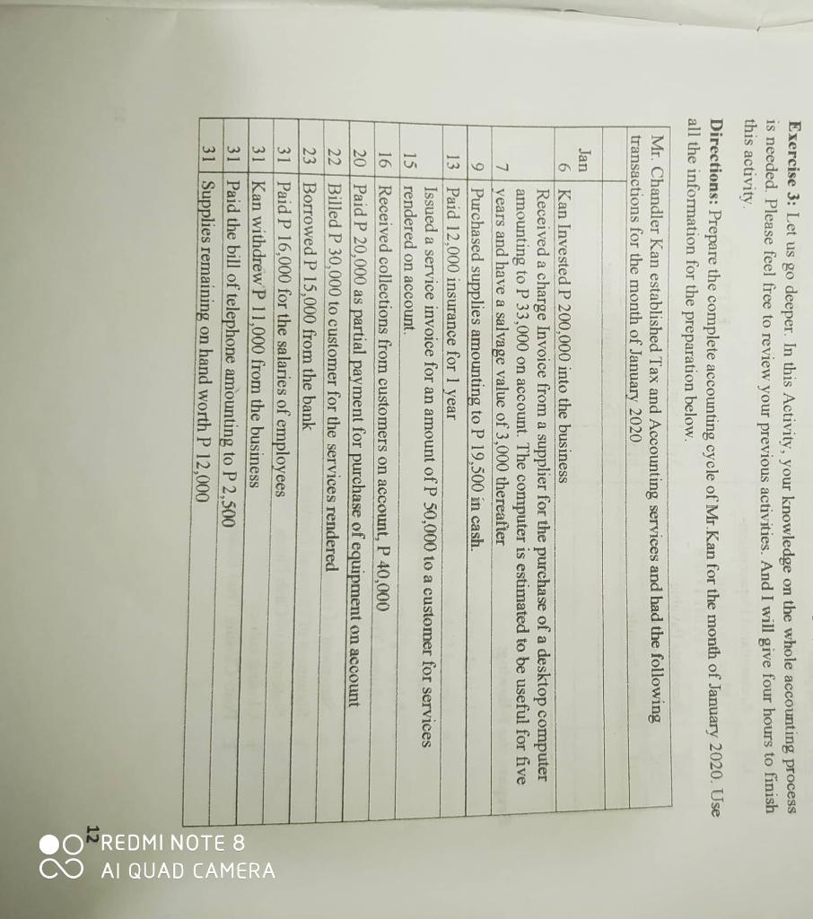 pls answer Exercise 3: Let us go deeper. In this Activity,