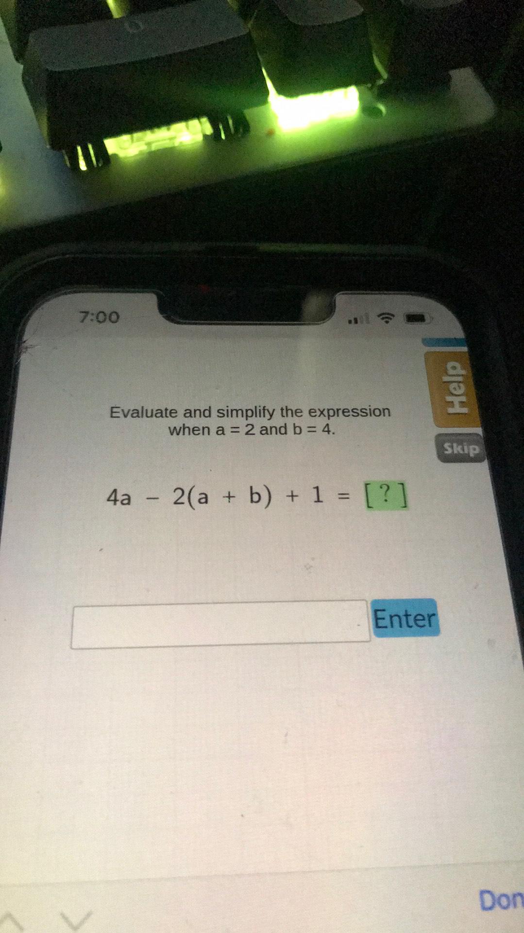 7:00 Evaluate and simplify the expression when a = 2 and b