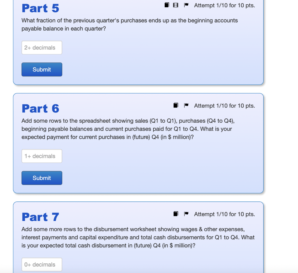 other expenses add up to 35% of each quarter's sales. You have