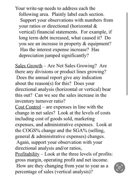 the information listed below. thanks Part two is your Write-up. Your case