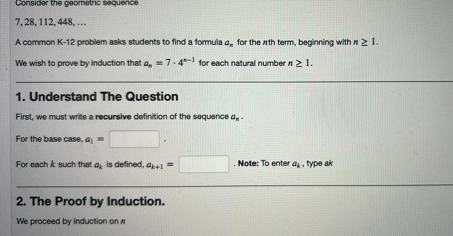 12 problem asks students to find a formula a for the nth