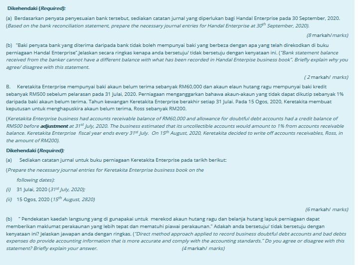 at every line. SOALAN (QUESTION) 2 (20 MARKAH/ MARKS) A. Berikut adalah