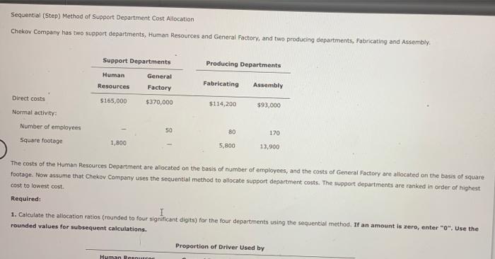 Fabricating and Assembly Support Departments Producing Departments Human Resources Fabricating Assembly General