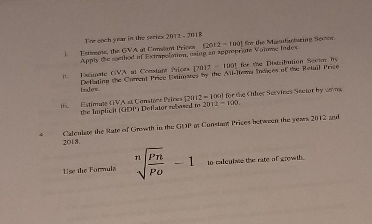 and Constant Price Data and Yolume and Price Indices for the period