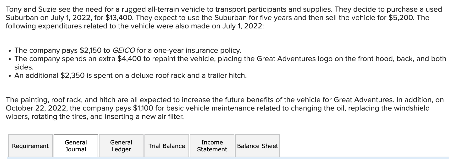 for revenue accounts. Tony and Suzie see the need for a rugged