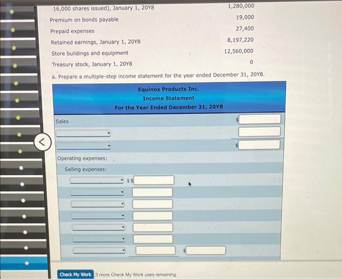 year ended December 31, 2048, had been posted [including the transactions recorded