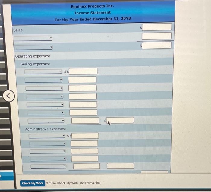 in part (1) and all adjusting entries), the data below were taken