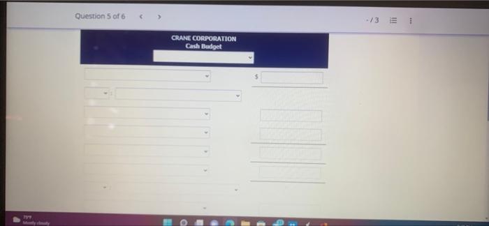 cash balance of $33,900 in its December 31, 2019. balance sheet.Crane's schedule