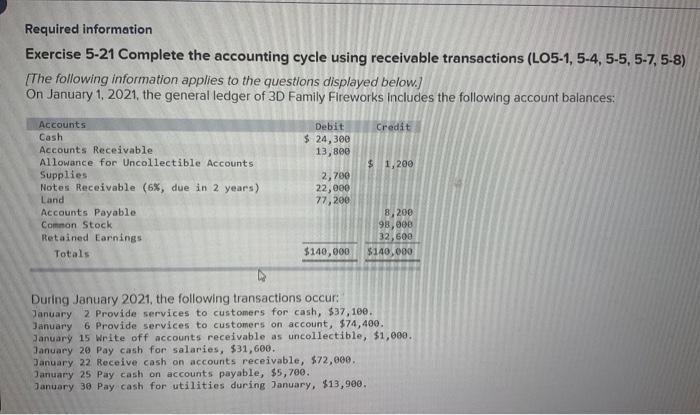 (LO5-1, 5-4, 5-5, 5-7, 5-8) [The following information applies to the questions