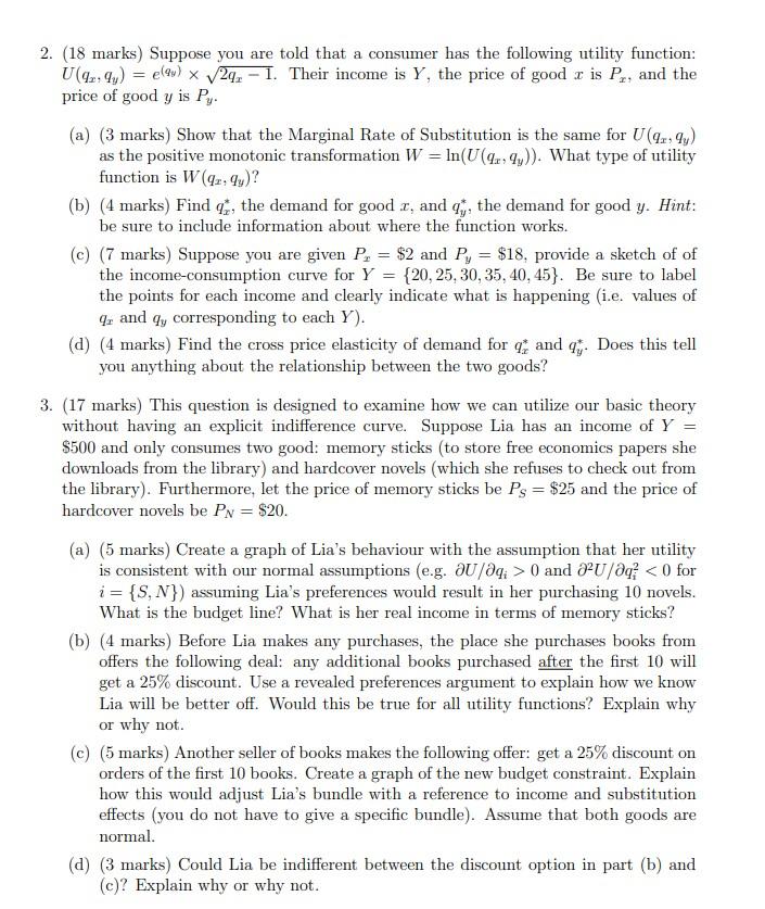 answers with no work shown will receive a mark of 0 .