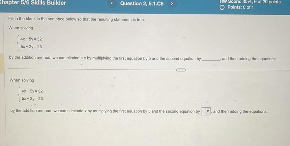 in the blank in the sentence below so that the resulting statement