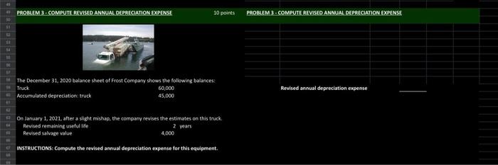 PORIM COMPUTERHU ANNUAL DIMECIATION EXPENY 51 54 www She + PROBLEM 3