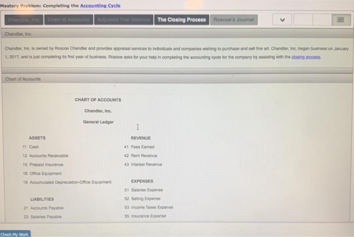 ACCOUNTS Chandler, Inc. General Ledger 1 ASSETS REVENUE 11 Cash 41 Fox