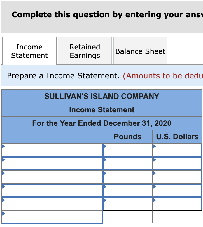 of 80,000 pounds. The subsidiary immediately borrowed 190,000 pounds on a five-year