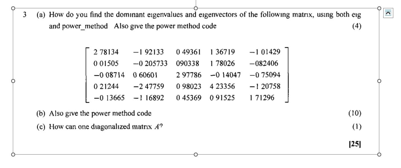  please help with matlab code (a) How do you find the