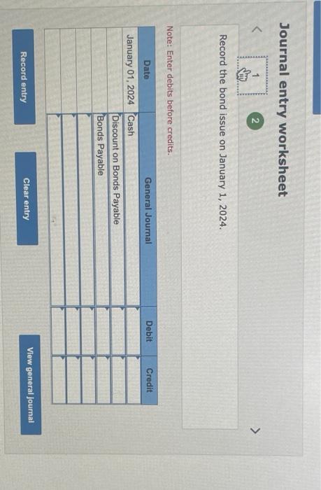 amount of $50,000 for $44,221 on January 1, 2024. The market Interest