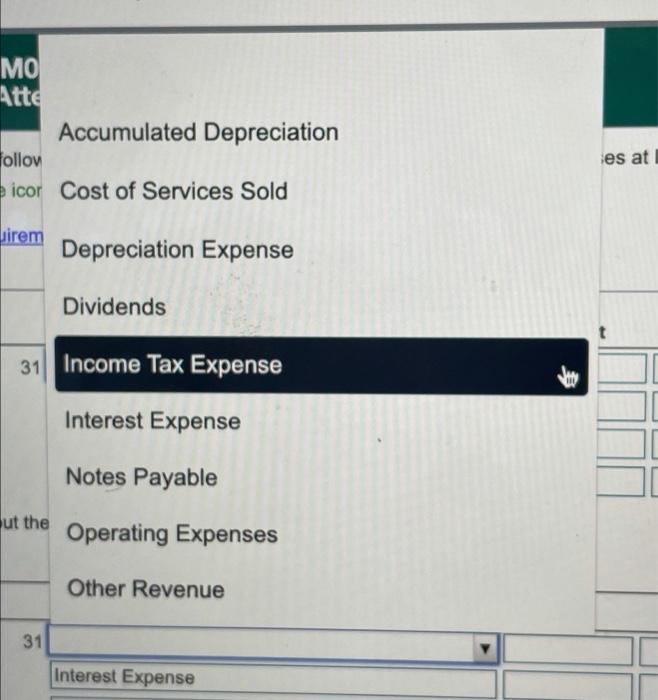 31 Nedost the expense accounts Joumal Entry Accounts Det Credit Data med