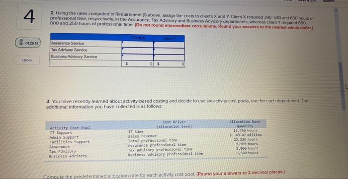 possible please. theye support dopartments and there revenue-generating departments, whose cost detais