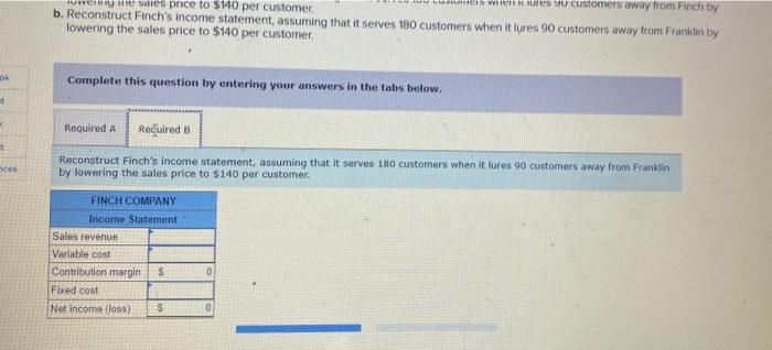 5,650 Fixed cost (15,250) Net Income $ 5,050 $ 5,850 Required a,