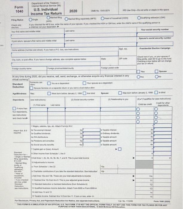 a day care center. The Workmans reported the following financial information pertaining