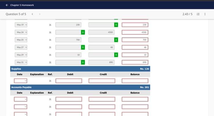 2/10, 1/30. Paid freight on May 17 purchase $230 Sold merchandise for