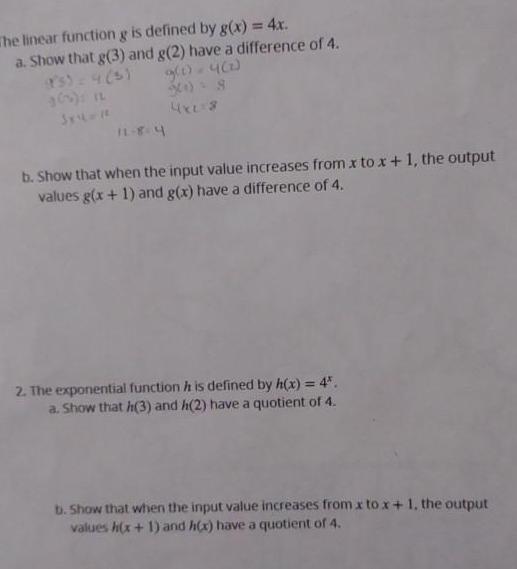  The linear function g is defined by g x 4x a