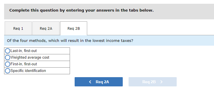 for Specific identification method (item 1d) the March 14 sale was selected