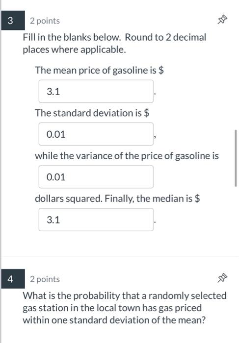 What does the pdf look like graphed? 0.5 3 2 points Fill