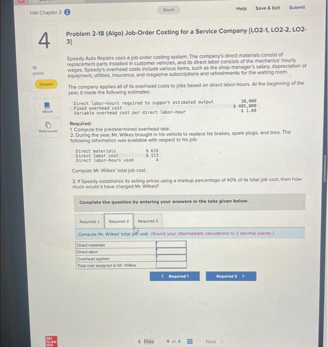 Speedy's overhead costs include various items, such as the shop manager's salary,