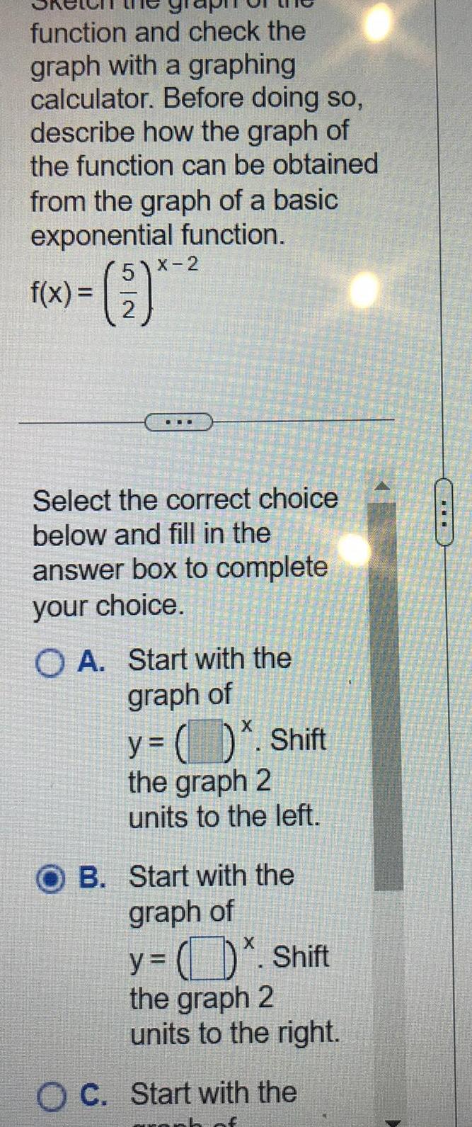  function and check the graph with a graphing calculator Before doing