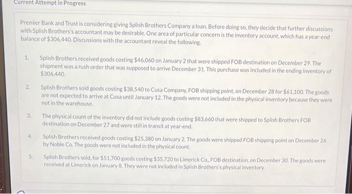  please walk me through steps Premier Bank and Trust is considering