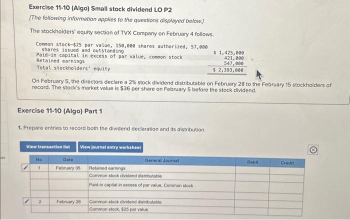 applies to the questions displayed below.] The stockholders' equity section of TVX