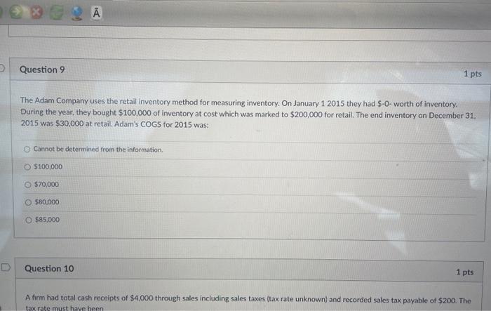 0 - worth of inventory. During the year, they bought $100,000 of