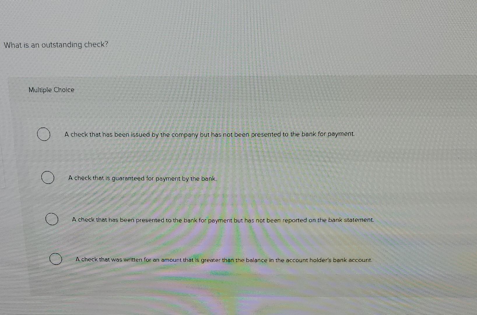 been issued by the company but has not been presented to the