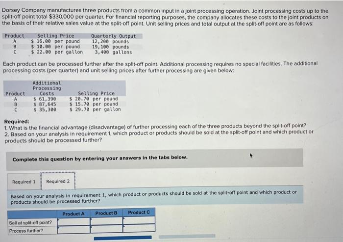per quarter . For financial reporting purposes, the company allocates these costs