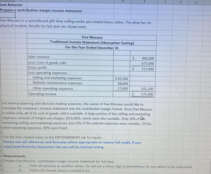  I need help solvomg this problem E F G H Cost