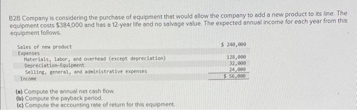 from this equipment follows. Complete this question by entering your answers in