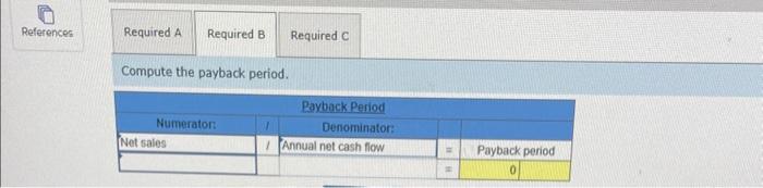period. Complete this question by entering your answers in the tabs below.