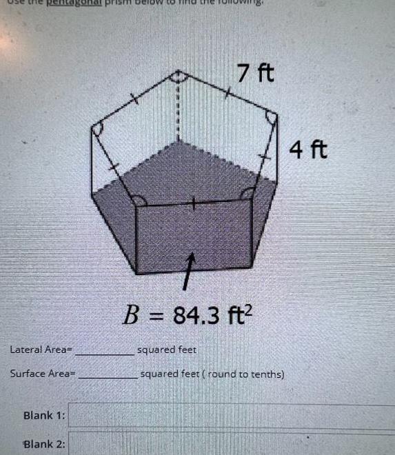 84 3 ft squared feet squared feet round to tenths 4 ft