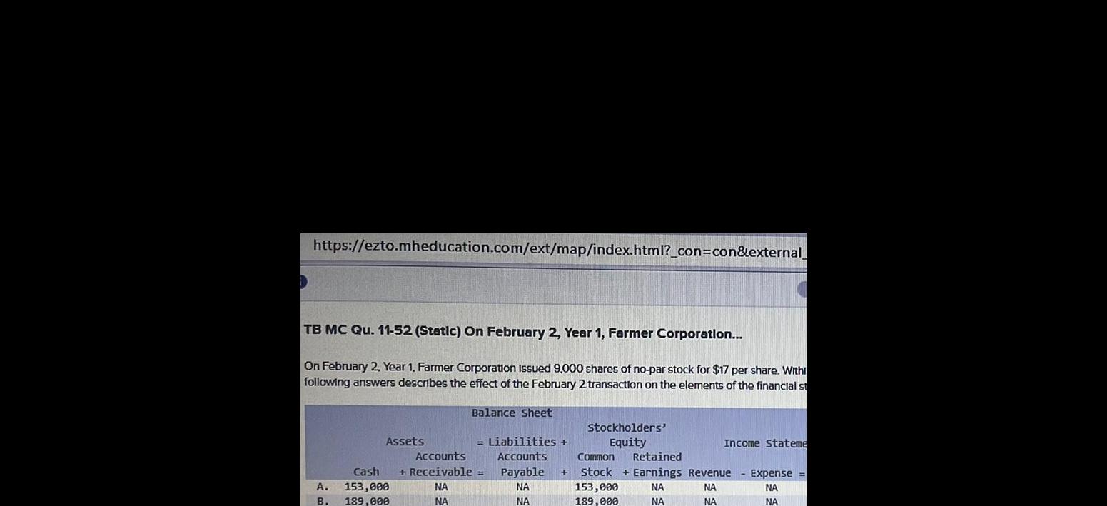 TB MC Qu 11 52 Static On February 2 Year 1 Farmer