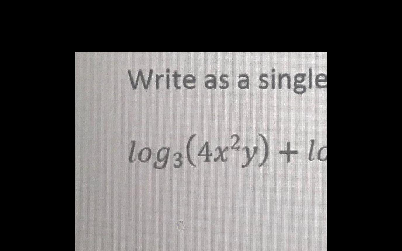 Write as a single log3(4x2y) +