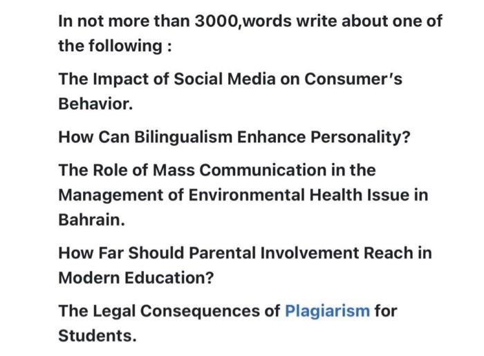 I need it quickly please!!! In not more than 3000,words write