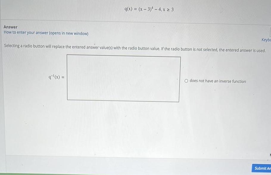 x x 3 4 x 3 Keybo Selecting a radio button will
